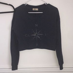 Hollister cropped sweatshirt
